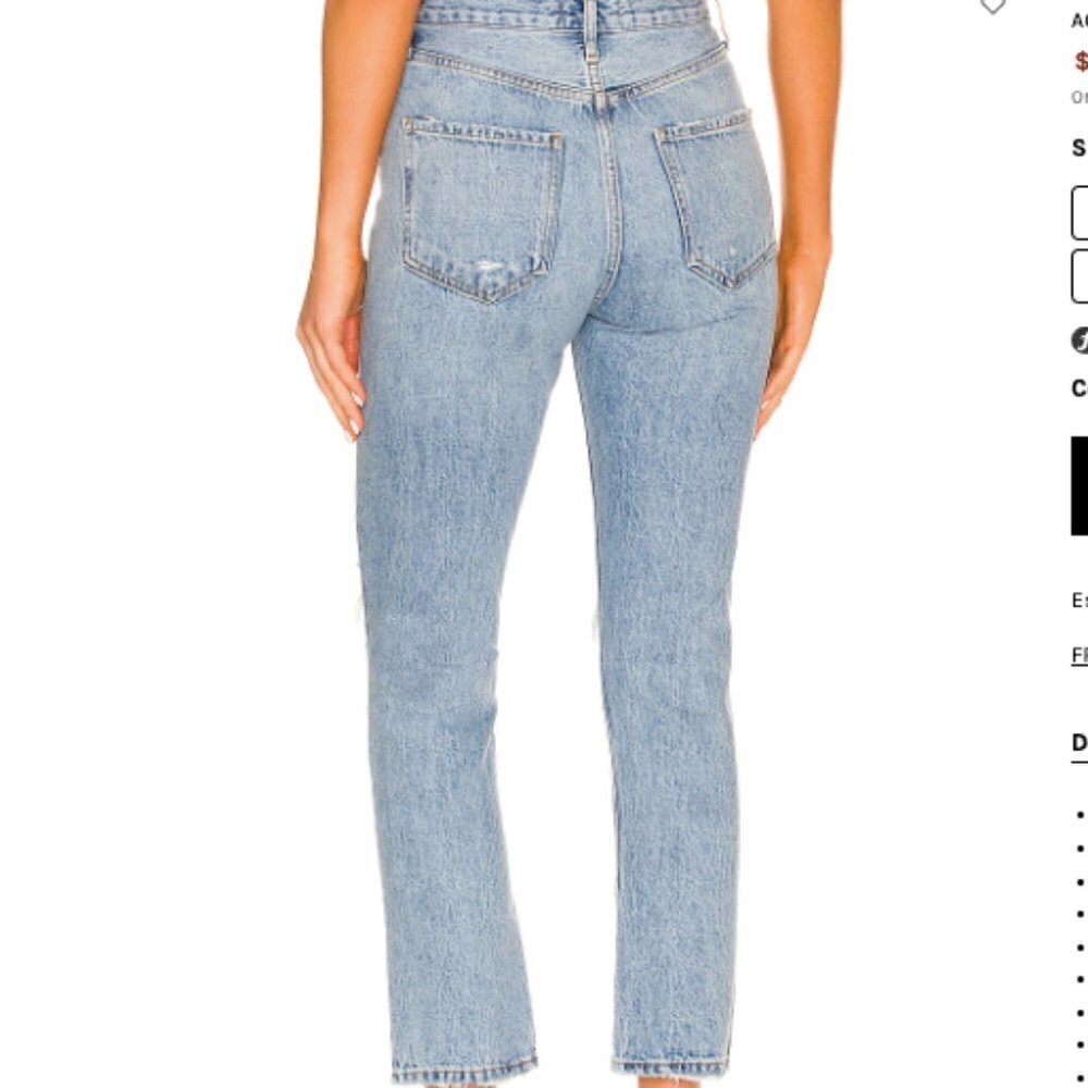 NEW Agolde Riley High Rise Straight Jeans - Picture 4 of 5
